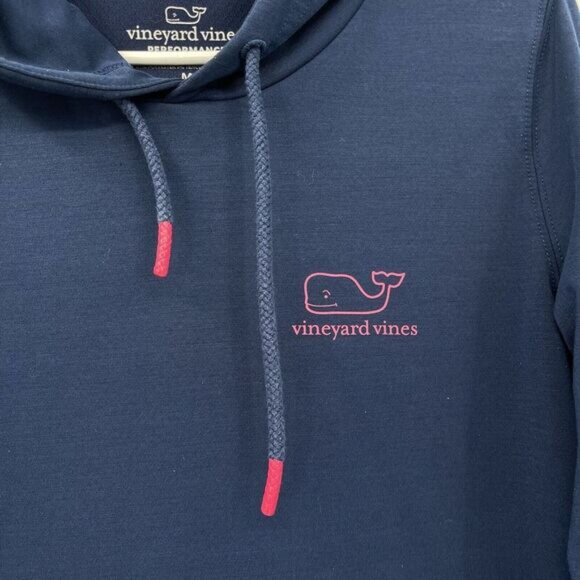 VINEYARD VINES Performance‎ Navy Blue Long-Sleeve Lightweight Hoodie Size M - Picture 2 of 8